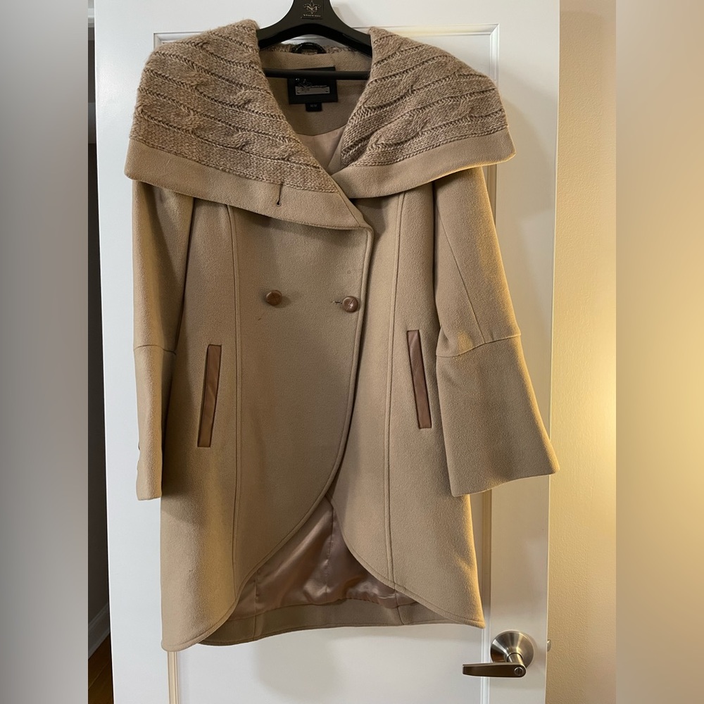 Mackage 'Fran' Cable Knit Collar Coat
